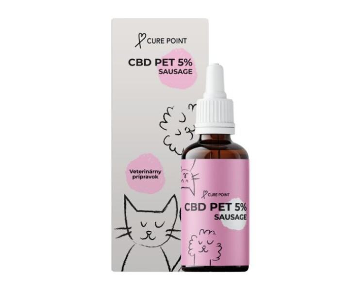 Cure Point CBD Pet 5% Olej pre psov a mačky Sausage