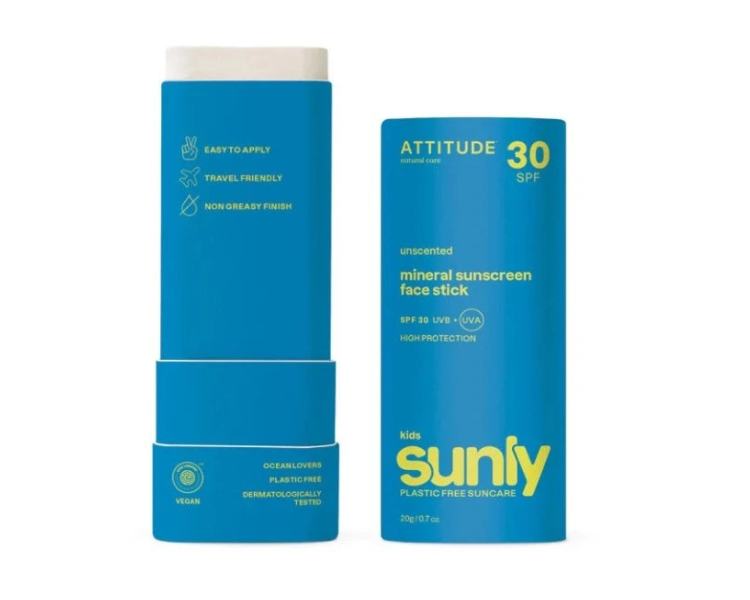 Attitude Detská minerálna ochranná tyčinka na tvár a pery SPF 30