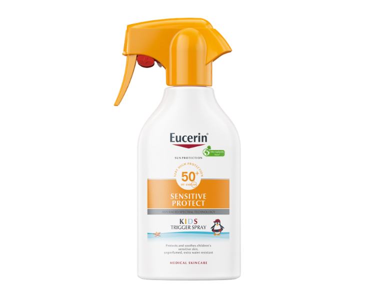 Eucerin Sun Sensitive Protect detský sprej na opaľovanie SPF 50+