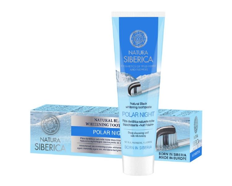 Natura siberica čierna bieliaca zubná pasta Polárna noc