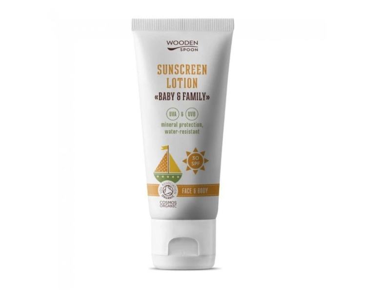 WoodenSpoon Opaľovacie telové mlieko Baby & Family