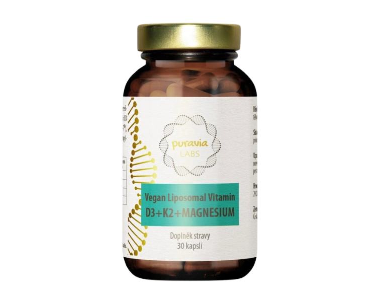 Puravia LABS Vitamín D3 + K2 + Magnézium